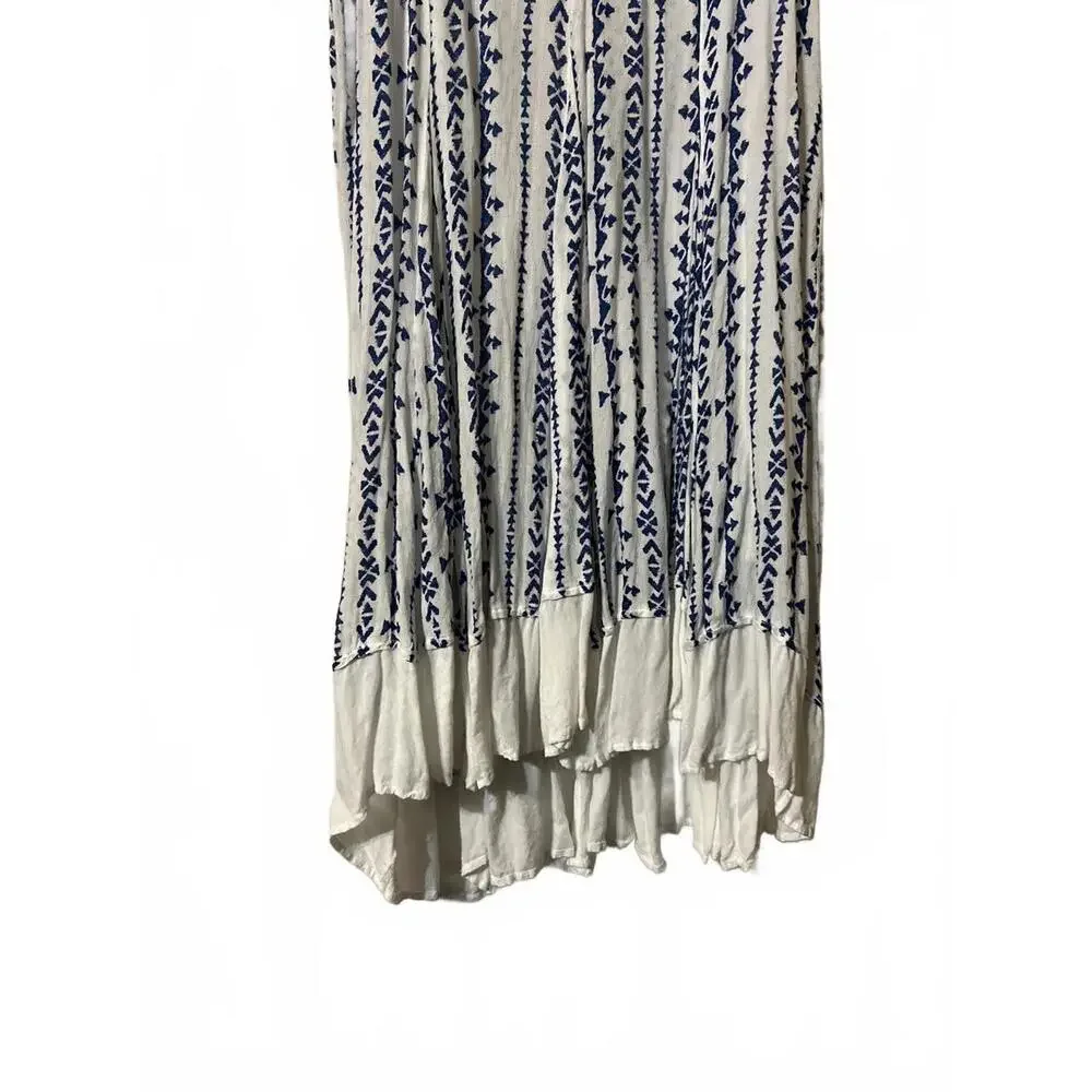 Altar’d State Women's cottagecore Casual Dress Blue Leaf - Picture 5 of 7